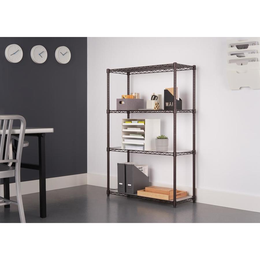 TRINITY 14in D x 36in W x 54in H 4Tier Steel Decorative Shelving