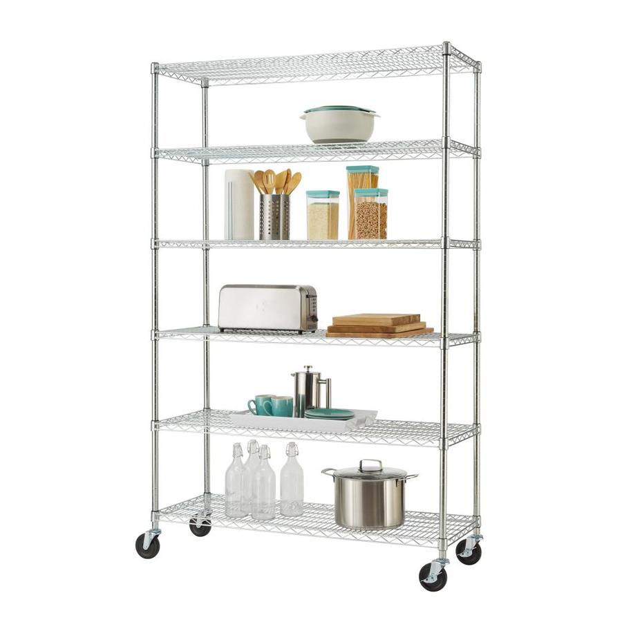 TRINITY 18-in D X 48-in W X 72-in H 6-Tier Steel Freestanding Shelving ...