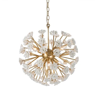 NEW WORLD DECOR Graceful 6-Light Gold Modern/Contemporary Chandelier NEW WORLD DECOR Graceful 6-Light Gold Modern/Contemporary Chandelier