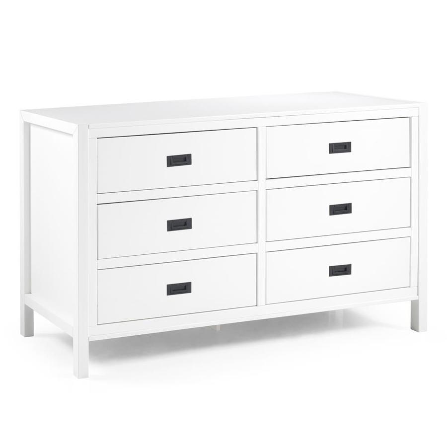 Walker Edison White Pine 6 Drawer Dresser In The Dressers Department At Lowes Com