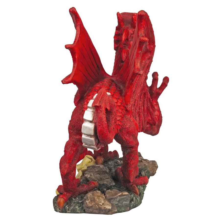 Design Toscano The Red Welsh Dragon Statue Collection Medium In The