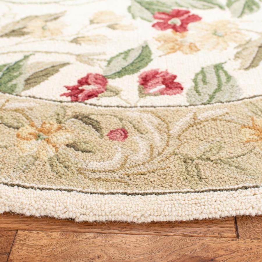 Safavieh Chelsea Garden 8 X 10 Ivorybeige Oval Indoor Floralbotanical Handcrafted Area Rug In 7012