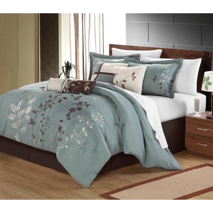 Chic Home Design Bliss garden 12-Piece Sage King Comforter Set in the