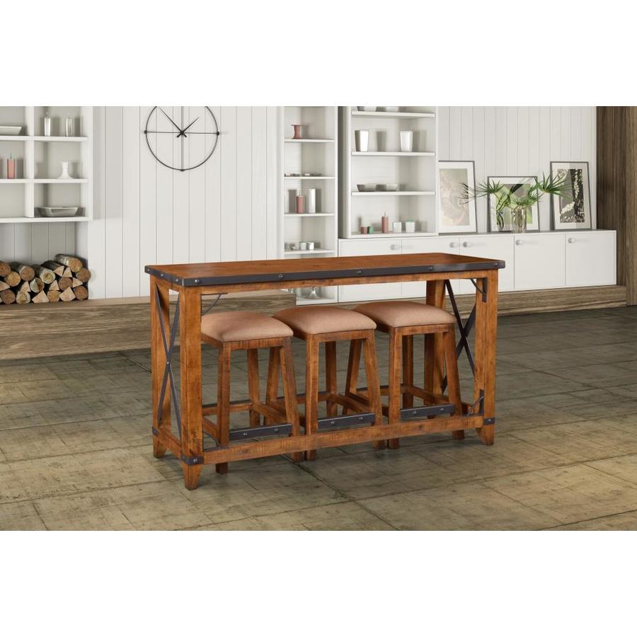 Sunset Trading Rustic City 4 Piece Counter Dining Table Set, Console with Stools in the Dining ...