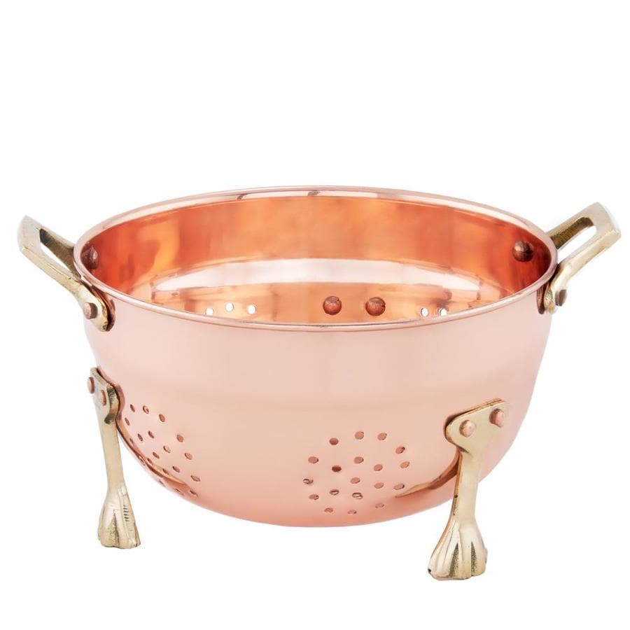 old metal colander