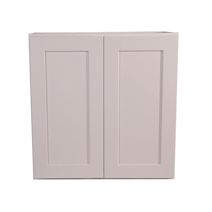 Design House Brookings Fully Assembled 30x24x12 In Kitchen Wall Cabinet In White In The Stock Kitchen Cabinets Department At Lowes Com