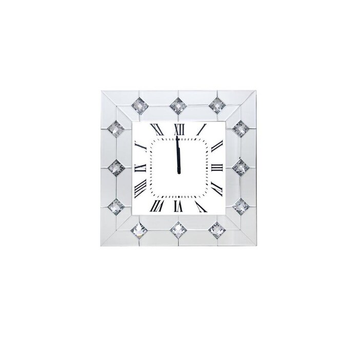 Benzara Mirrored Square Shape Wooden Og Wall Clock In The Clocks Department At Com - Square Shape Wall Clock Images Benzara Mirrored Square Shape Wooden Og Wall Clock In The Clocks Department At Com - Square Shape Wall Clock Images