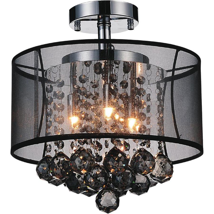 CWI Lighting Radiant 12-in Chrome Modern/Contemporary Halogen Flush ...