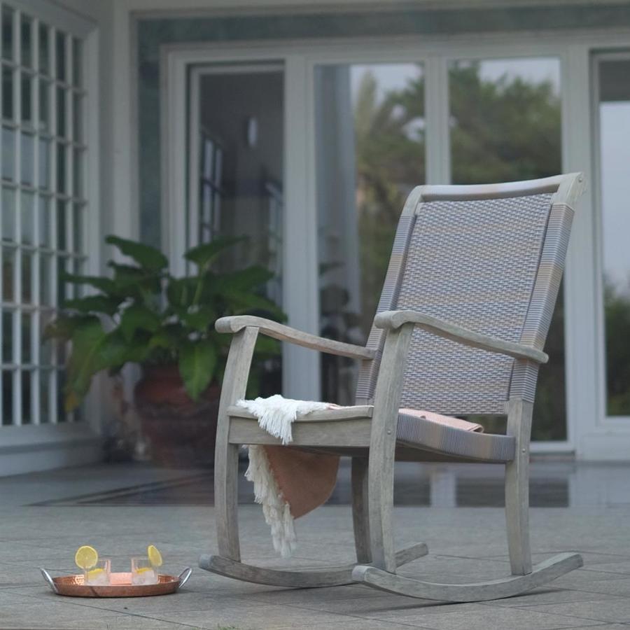 Cambridge Casual Clayton Weathered Gray Wicker Wood Rocking Chair S With Slat Seat In The Patio Chairs Department At Lowes Com