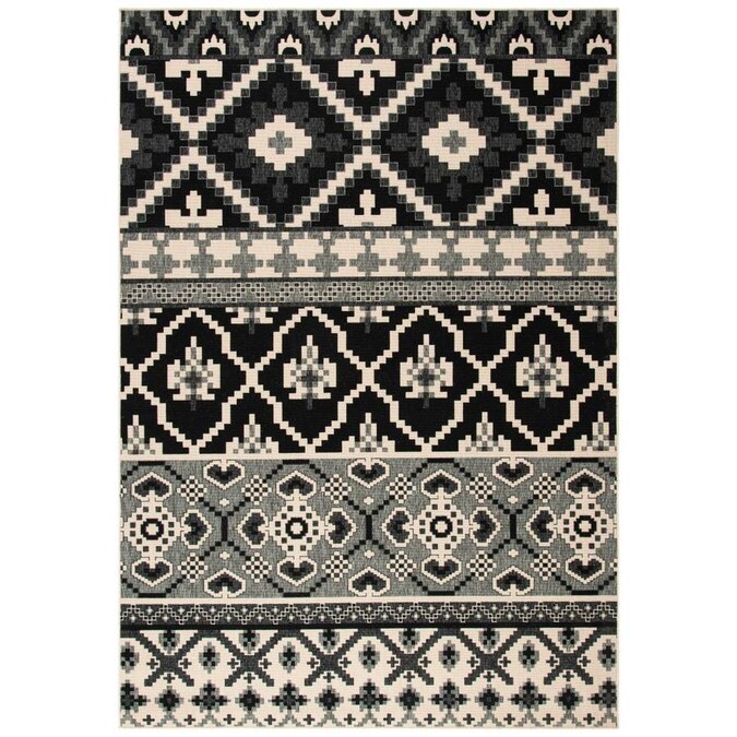 Safavieh Veranda Srbislava 8 X 10 Black Beige Indoor Outdoor Abstract Bohemian Eclectic Area Rug In The Rugs Department At Com - Safavieh Beige And Black Area Rug Safavieh Veranda Srbislava 8 X 10 Black Beige Indoor Outdoor Abstract Bohemian Eclectic Area Rug In The Rugs Department At Com - Safavieh Beige And Black Area Rug