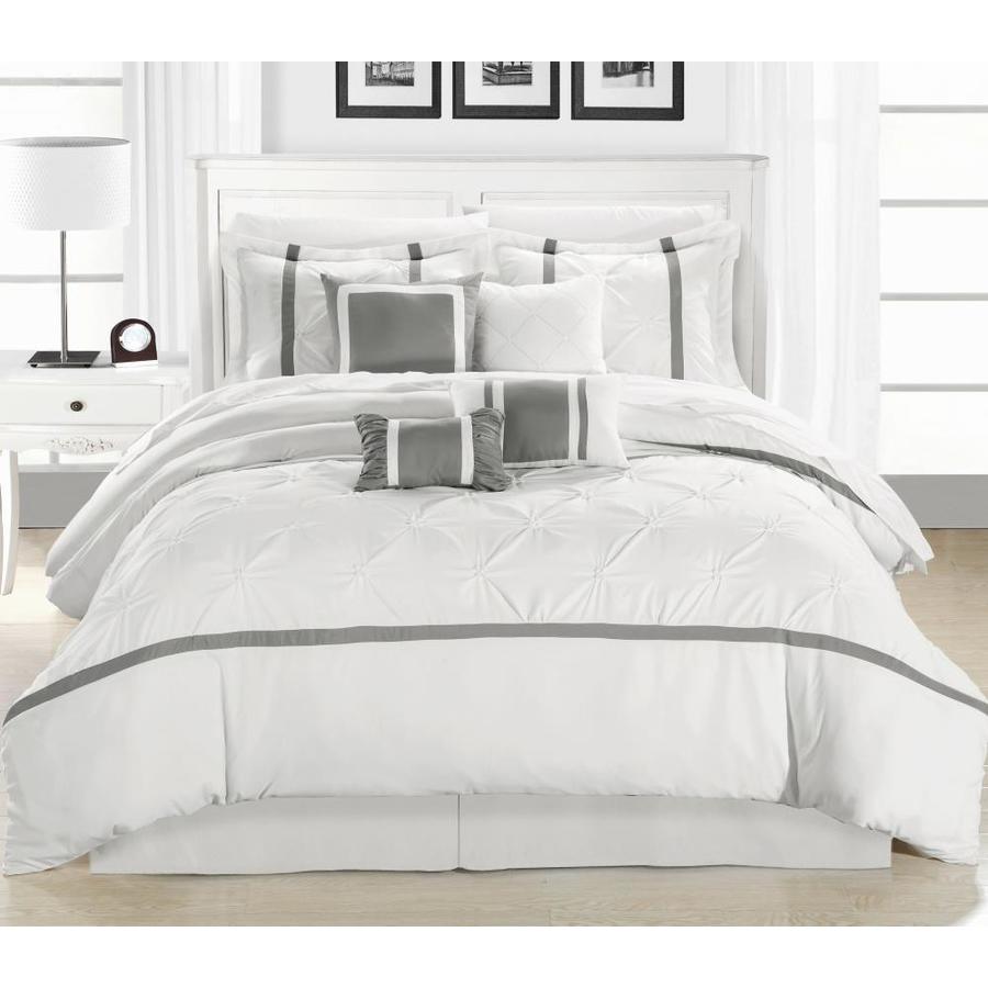 Chic Home Design Vermont 8-Piece White Queen Comforter Set in the