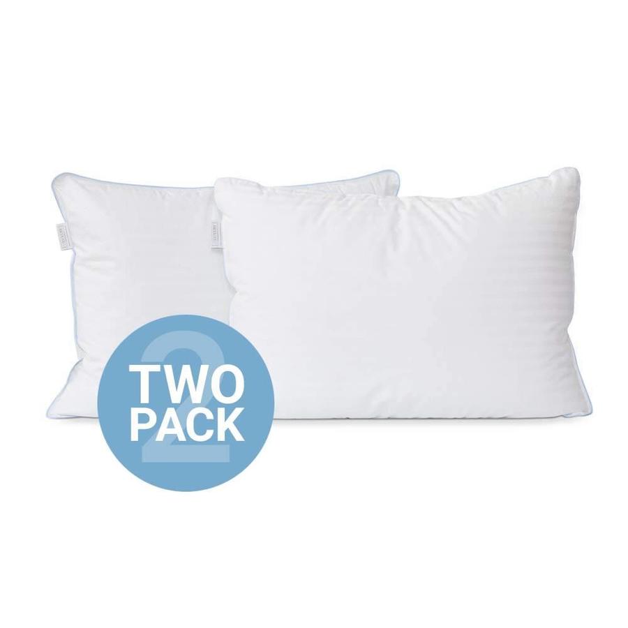 eLuxury Medium Density Pillow, 2 Pack, King in the Bed Pillows