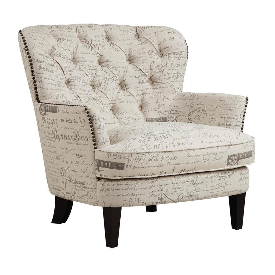 Homefare Casual Paris Script Accent Chair In The Chairs Department At Lowes Com