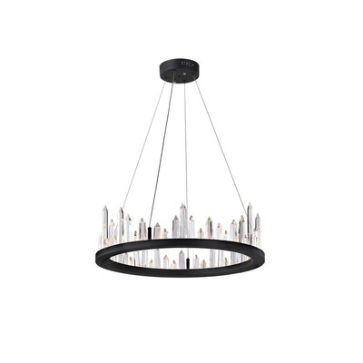 CWI Lighting Juliette Black Transitional Chandelier CWI Lighting Juliette Black Transitional Chandelier
