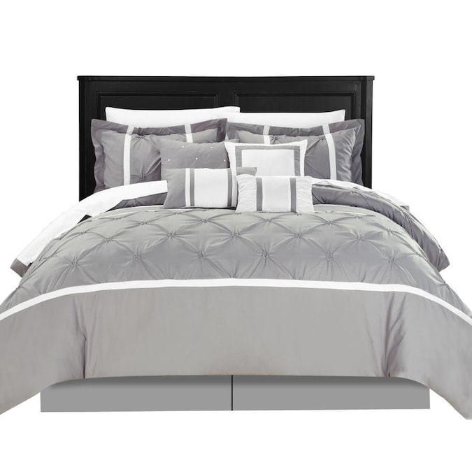 Chic Home Design Vermont Grey King 8pc Comforter Set In The Bedding Sets Department At Lowes Com,Simple Blouse Back Neck Designs Catalogue Image