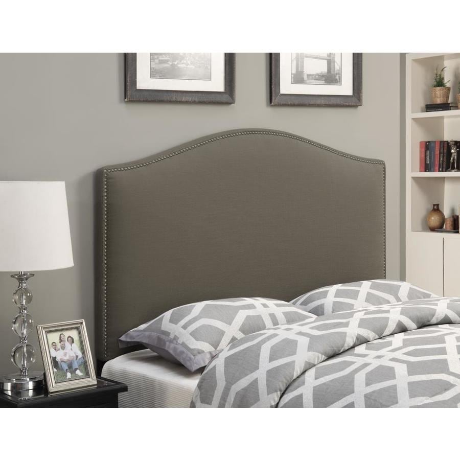 HomeFare Taupe Full/Queen Polyester Upholstered Headboard in the