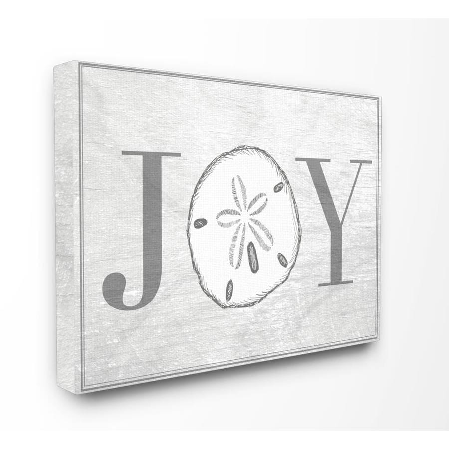 Stupell Industries Stupell Industries Joyful Summer Sand Dollar Stretched Canvas Wall Art 16 X 1 5 X 20 In The Wall Art Department At Lowes Com