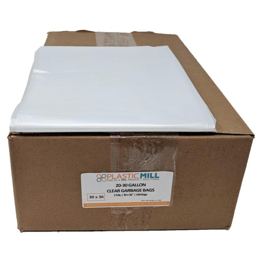 30 gallon clear garbage bags