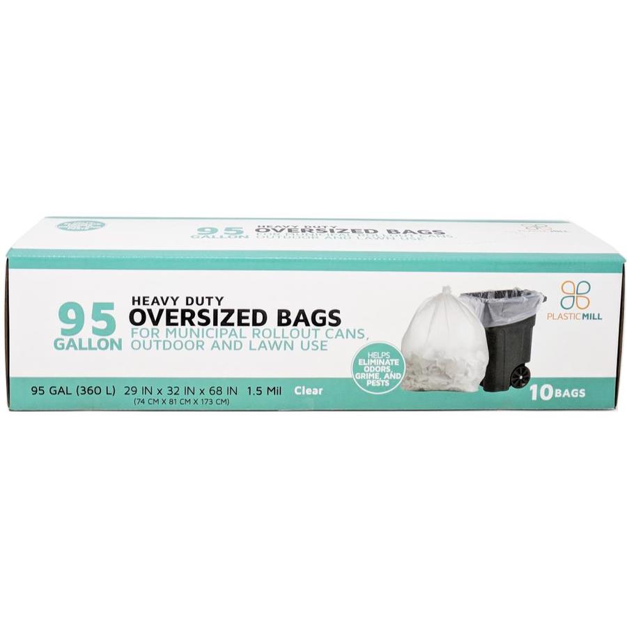 extra large clear plastic trash bags