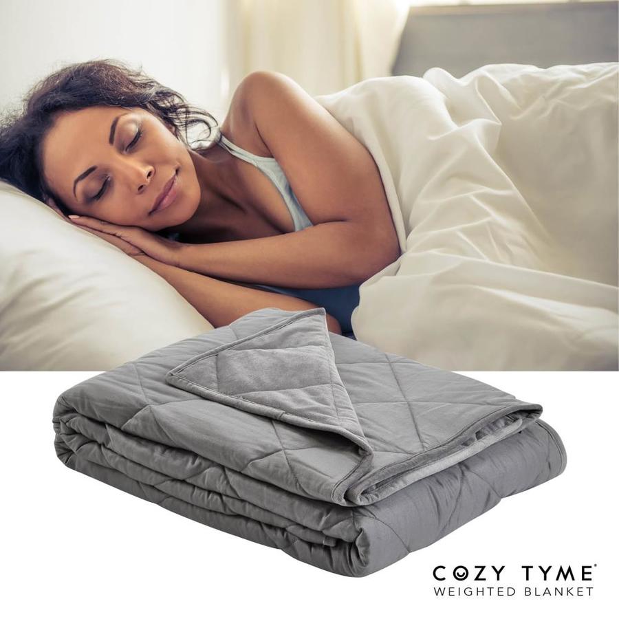 Cozy Tyme Deka Grey 48 In X 72 In Cotton Weighted Blanket In The
