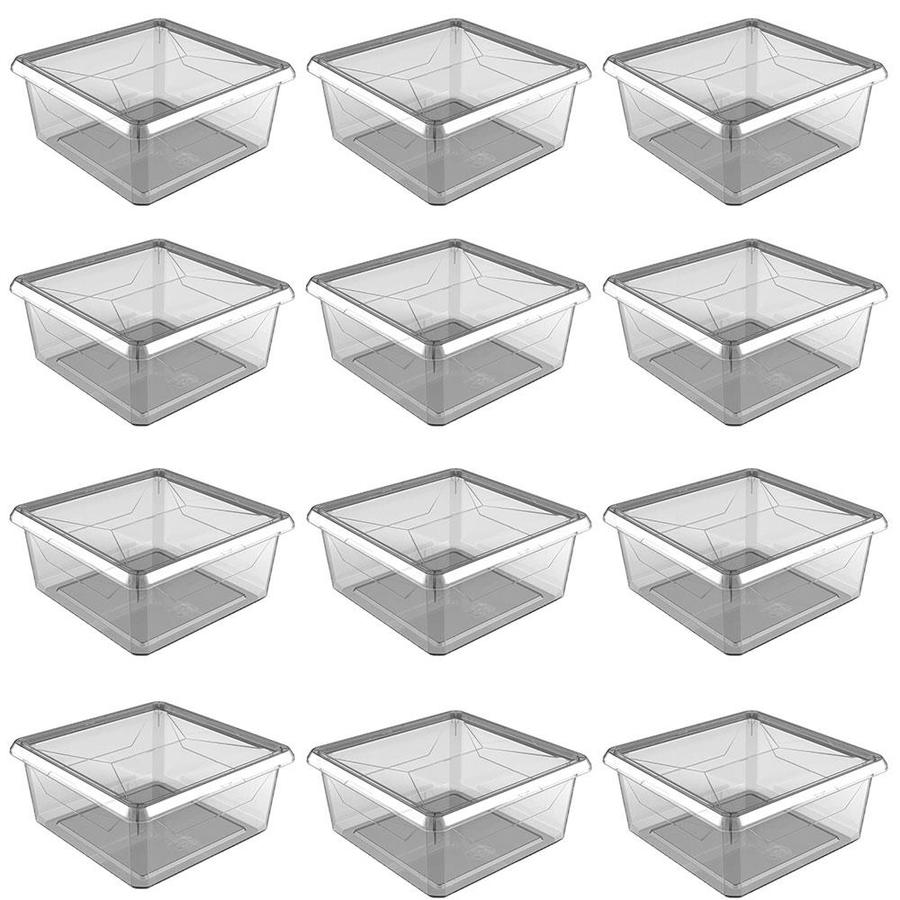 Ezy Storage Ezy Storage Karton Medium 9 1 Qt Plastic Storage Container Bin Box With Lid In The Storage Bins Baskets Department At Lowes Com