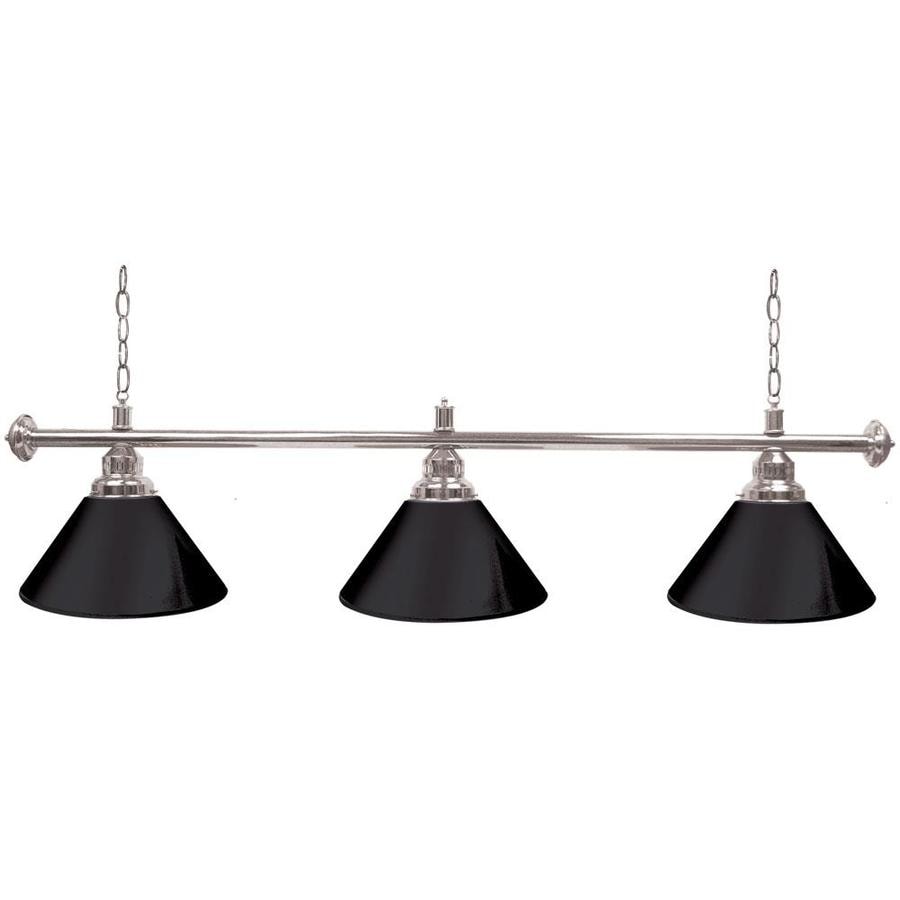 Trademark Gameroom Black Three Shade Gameroom Lamp 60 Silver Hardware