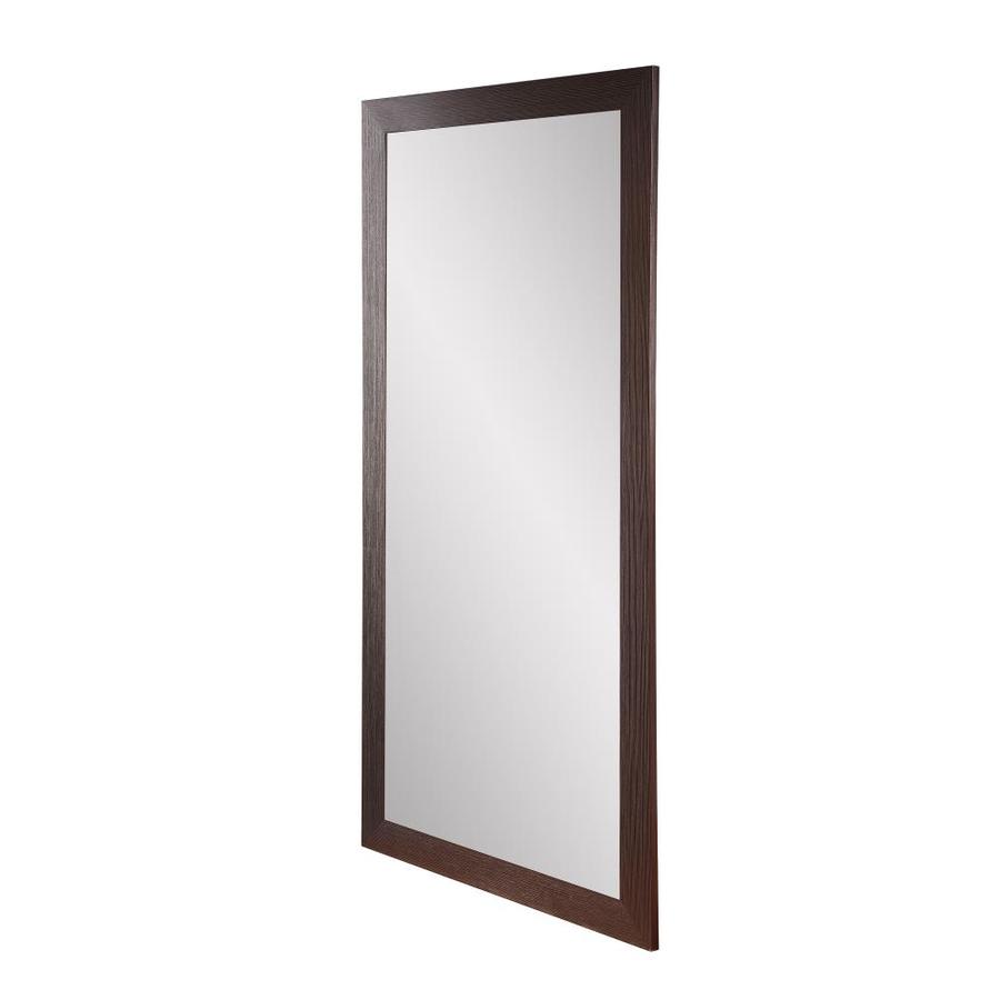 BrandtWorks 66in L x 32in W Brown Framed Wall Mirror in the Mirrors