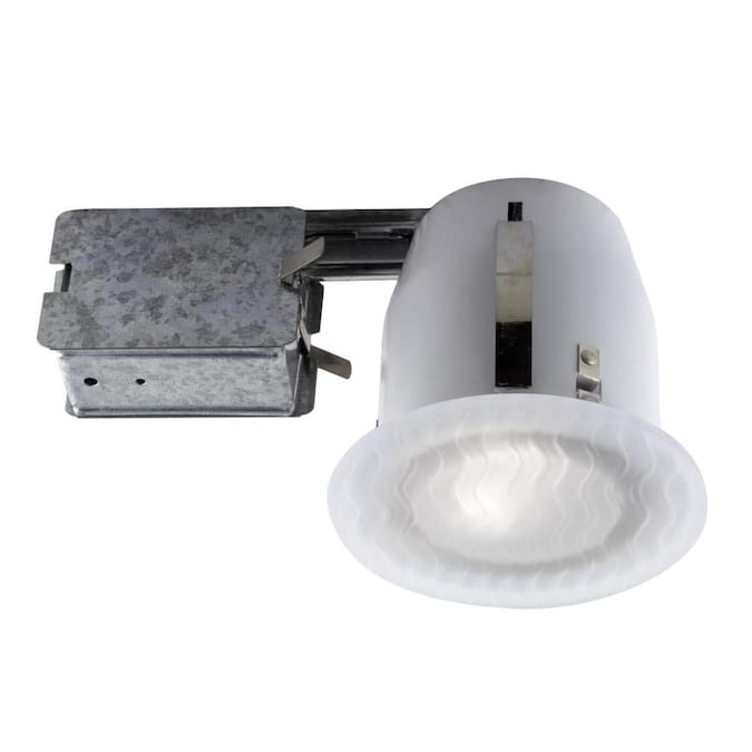 BAZZ 5-in Textured White Closed Glass Recessed Fixture Kit ...