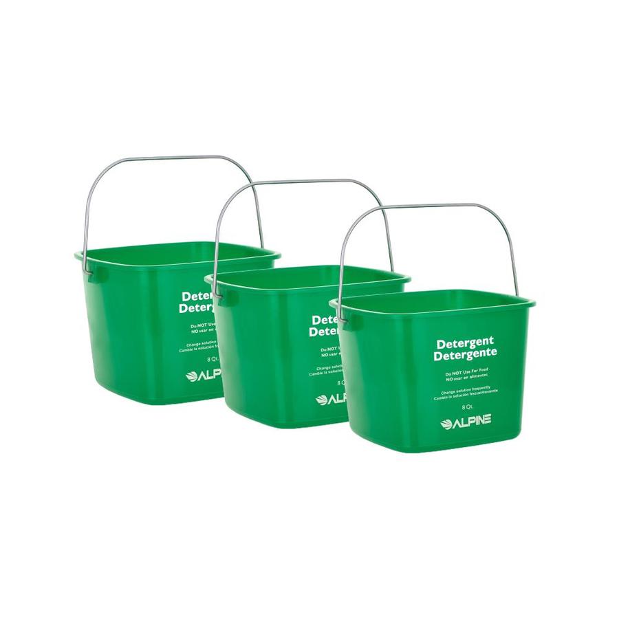 green plastic bucket