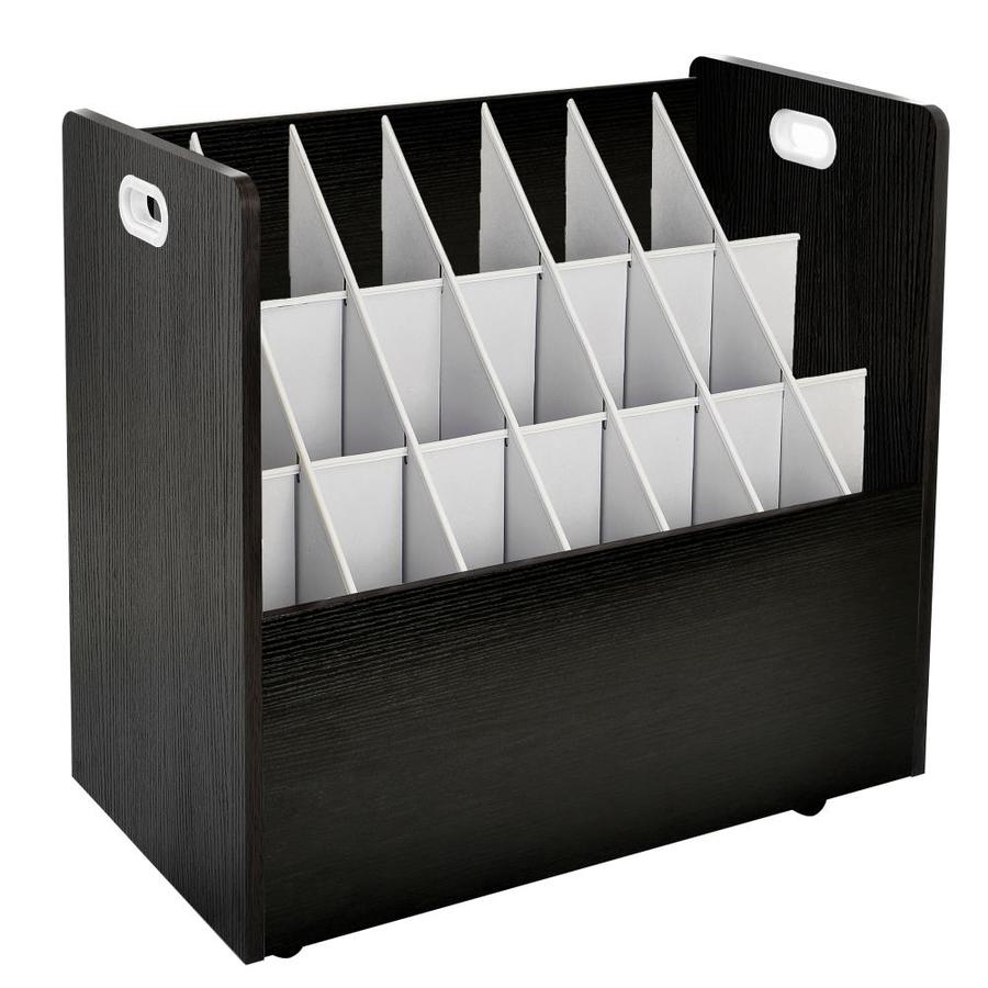 Adiroffice Adiroffice 21 Slot Black Mobile Rolling Wood Blueprint Roll File Large Document Organizer In The Office Accessories Department At Lowes Com