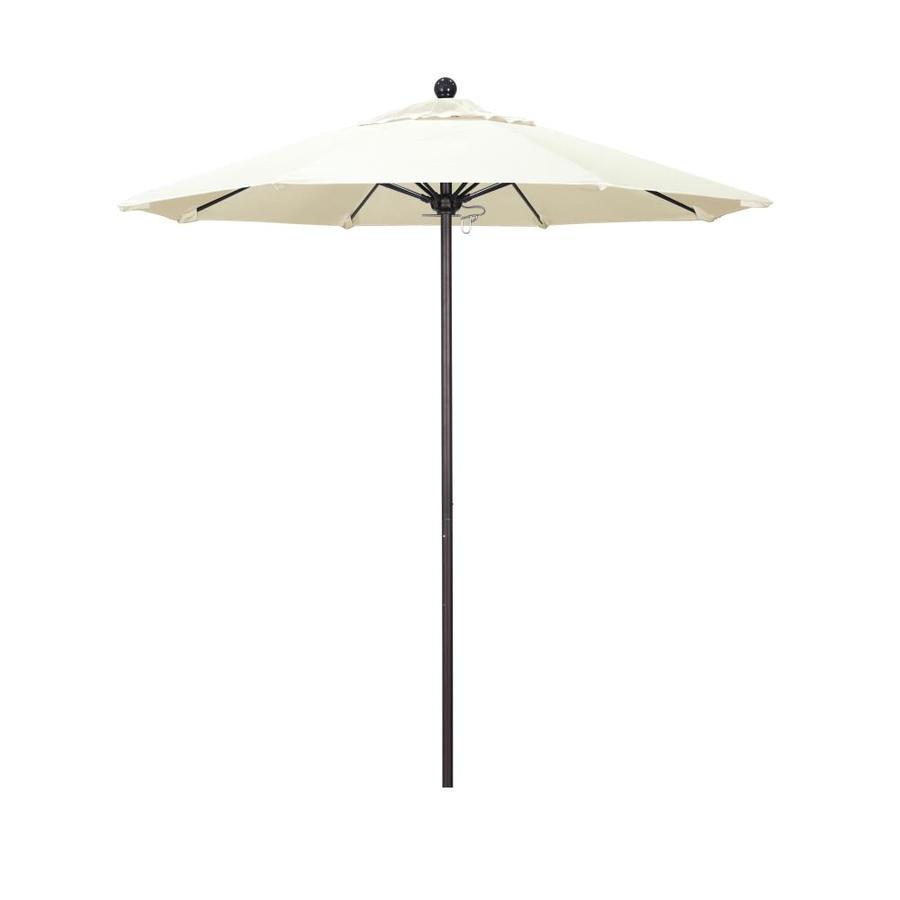 California Umbrella 7 5 Ft Octagon Canvas With Bronze Aluminum Frame No Tilt Market Patio Umbrella In The Patio Umbrellas Department At Lowes Com