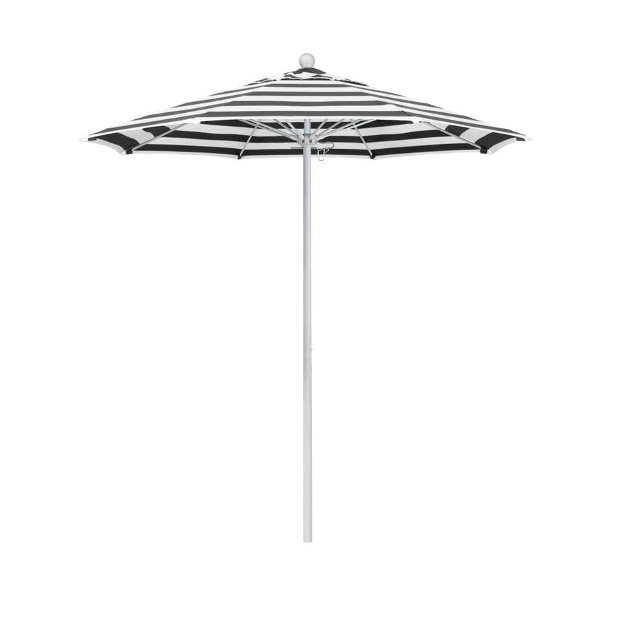 California Umbrella 7 5 Ft Octagon Cabana Classic With Matted White Aluminum Frame No Tilt Market Patio Umbrella In The Patio Umbrellas Department At Lowes Com