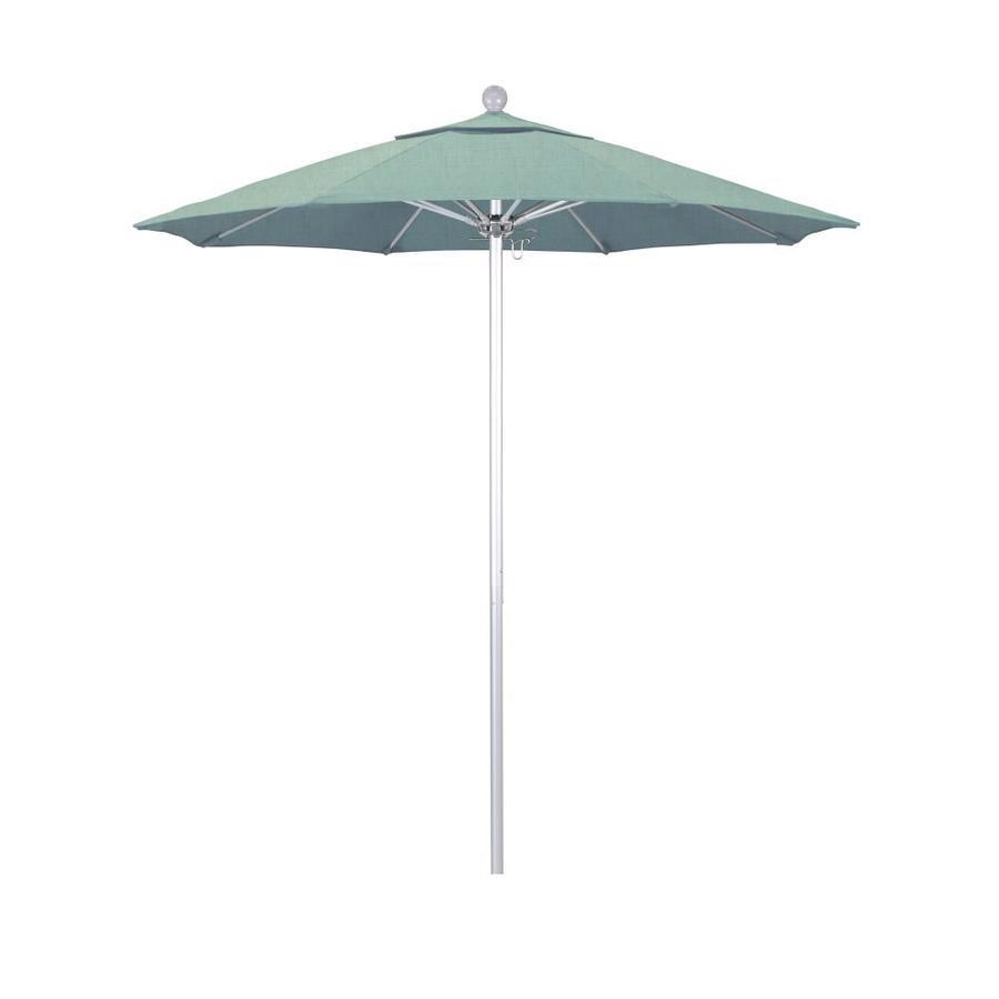 California Umbrella 7 5 Ft Octagon Spa With Silver Anodized Aluminum Frame No Tilt Market Patio Umbrella In The Patio Umbrellas Department At Lowes Com