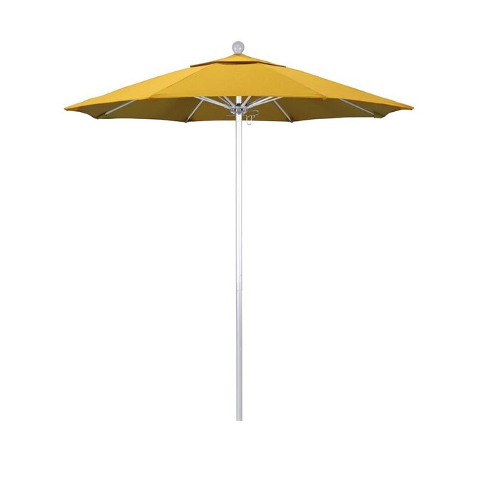 California Umbrella 7 5 Ft Octagon Sunflower Yellow With Silver Anodized Aluminum Frame No Tilt Market Patio In The Umbrellas Department At Com - Yellow Patio Umbrella White Pole California Umbrella 7 5 Ft Octagon Sunflower Yellow With Silver Anodized Aluminum Frame No Tilt Market Patio In The Umbrellas Department At Com - Yellow Patio Umbrella White Pole