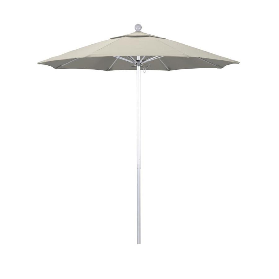 California Umbrella 7 5 Ft Octagon Antique Beige With Silver Anodized Aluminum Frame No Tilt Market Patio Umbrella In The Patio Umbrellas Department At Lowes Com