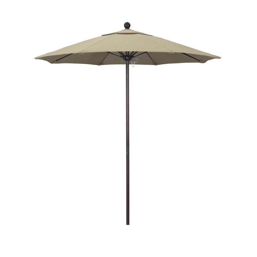 California Umbrella 7 5 Ft Octagon Antique Beige With Bronze Aluminum Frame No Tilt Market Patio Umbrella In The Patio Umbrellas Department At Lowes Com