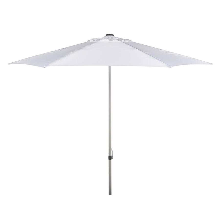 Safavieh 9 Ft Octagon White With Brown Aluminum Frame No Tilt Market Patio Umbrella In The Patio Umbrellas Department At Lowes Com