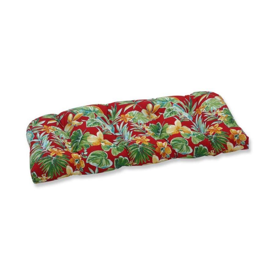 Pillow Perfect Beachcrest Poppy Red Patio Loveseat Cushion In The Patio Furniture Cushions Department At Lowes Com