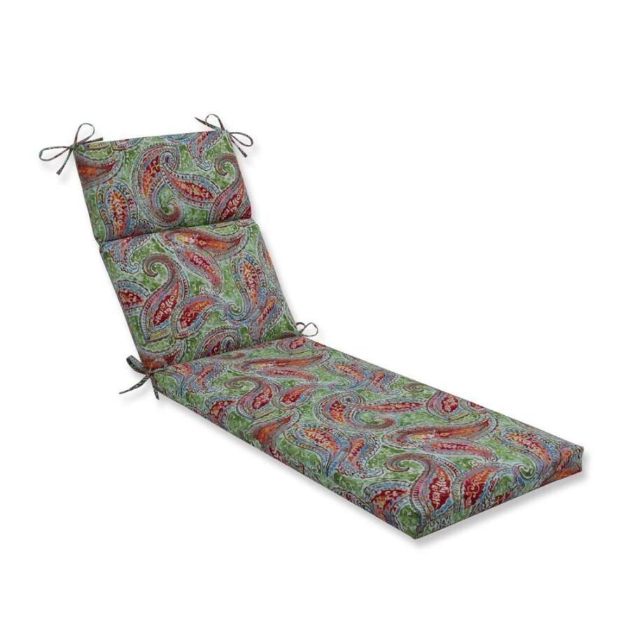 Pillow Perfect Bright And Lively Fiesta Green Patio Chaise Lounge Chair Cushion In The Patio Furniture Cushions Department At Lowes Com