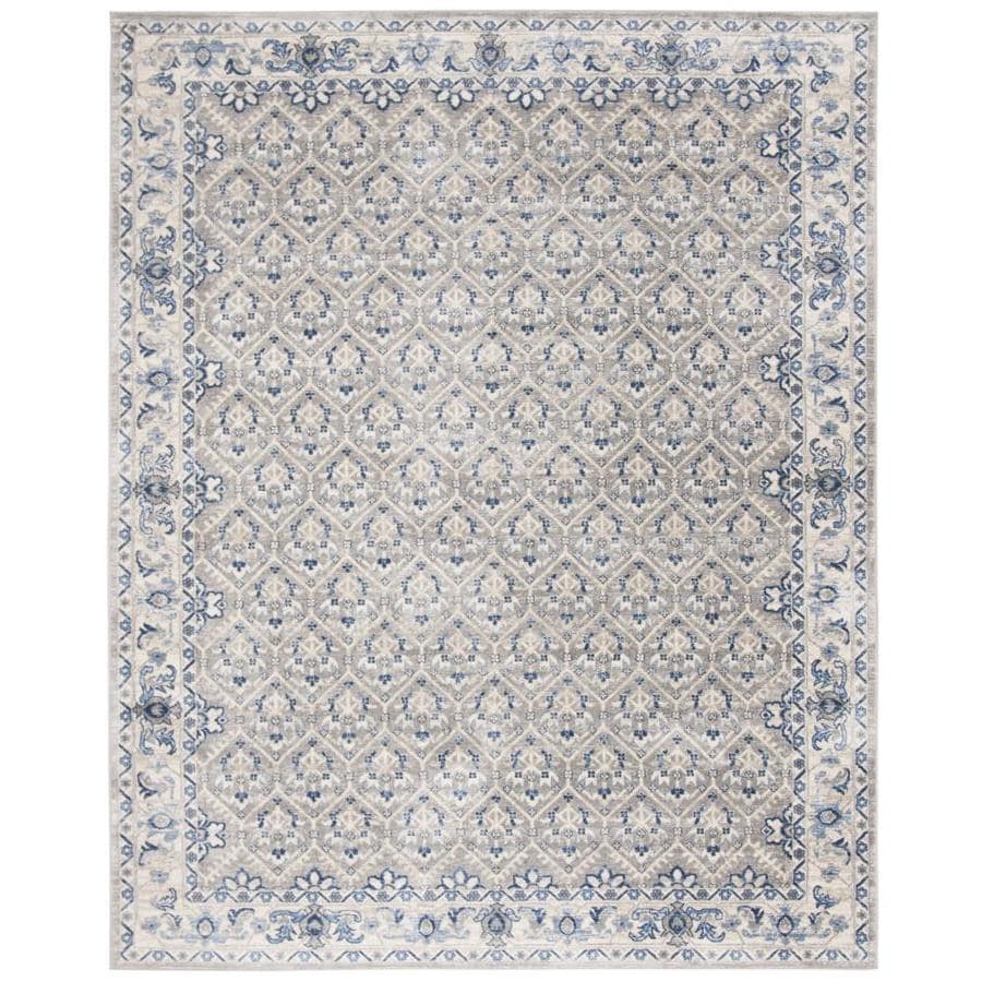 Safavieh Brentwood Pilaf 10 x 13 Light Gray/Blue Indoor Distressed