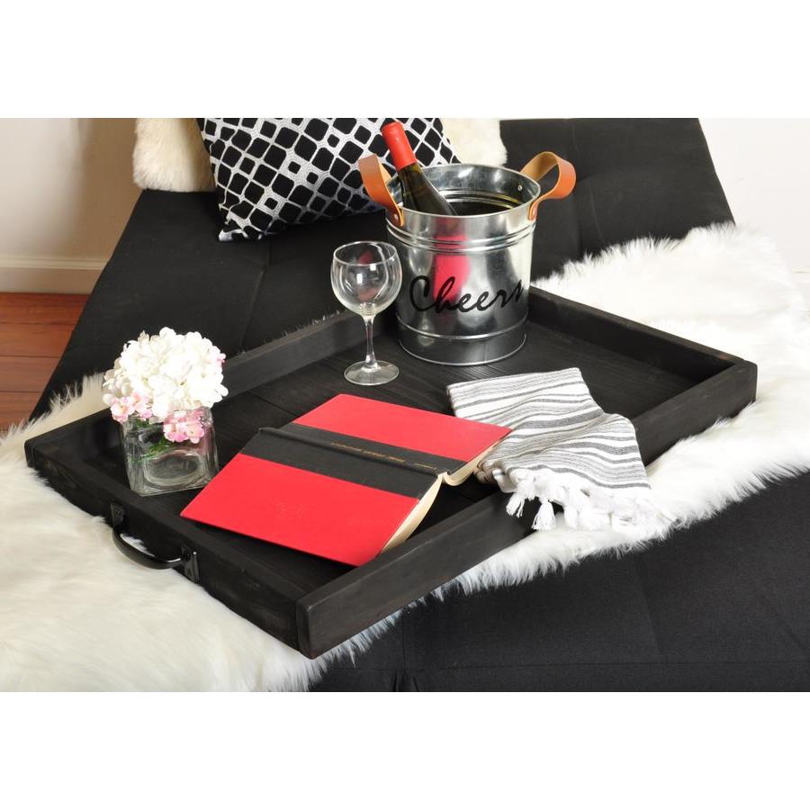 black serving tray for ottoman