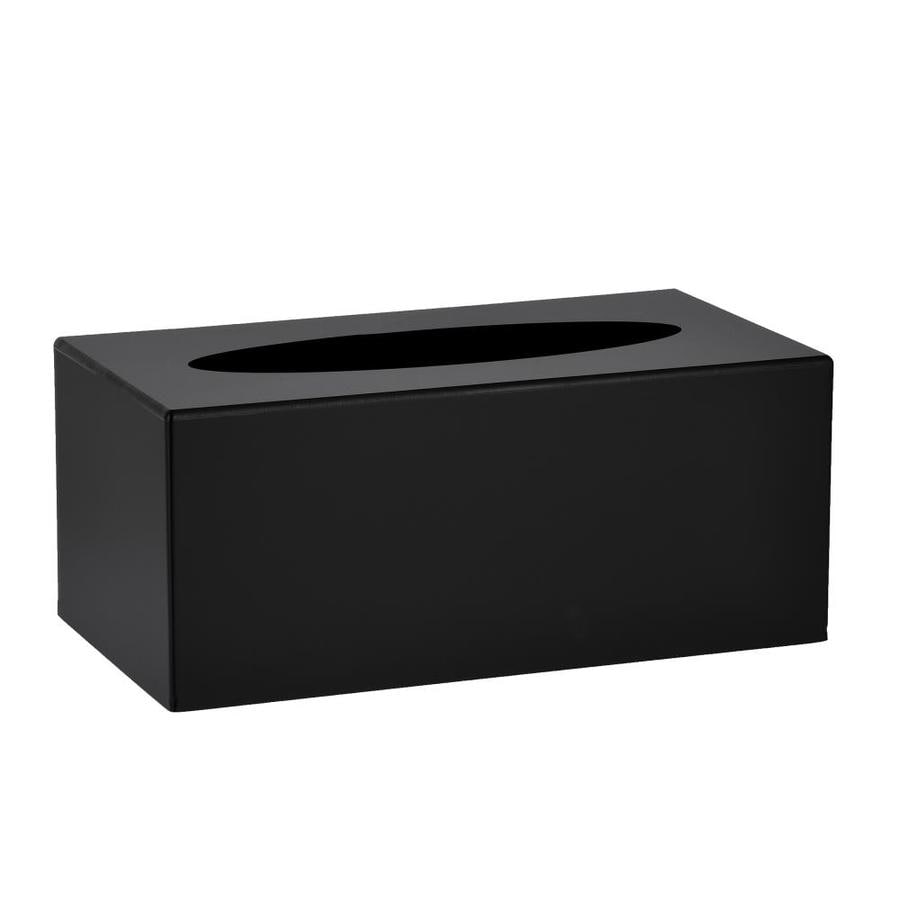 black tissue holder box