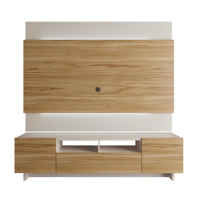 Manhattan Comfort Brill Cinnamon And Off White Wall Mounted Tv