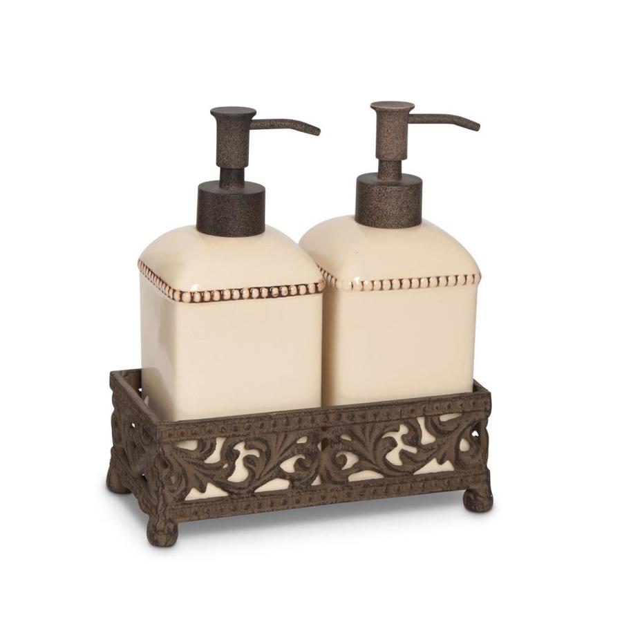 brown soap dispenser