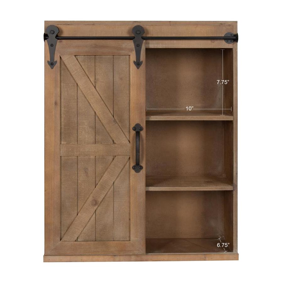 Kate And Laurel 22 In L X 28 In H X 8 In D Wood Wall Cabinet In The Wall Mounted Shelving Department At Lowes Com