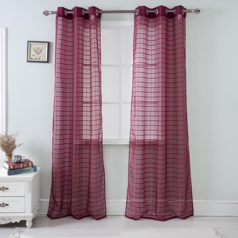 burgundy voile panels