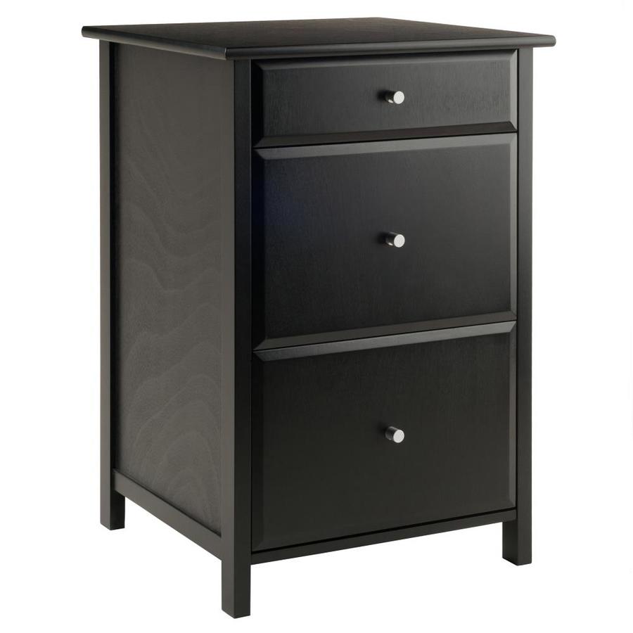 Winsome Wood Delta Home Office File Cabinet Black Finish In The File Cabinets Department At Lowes Com