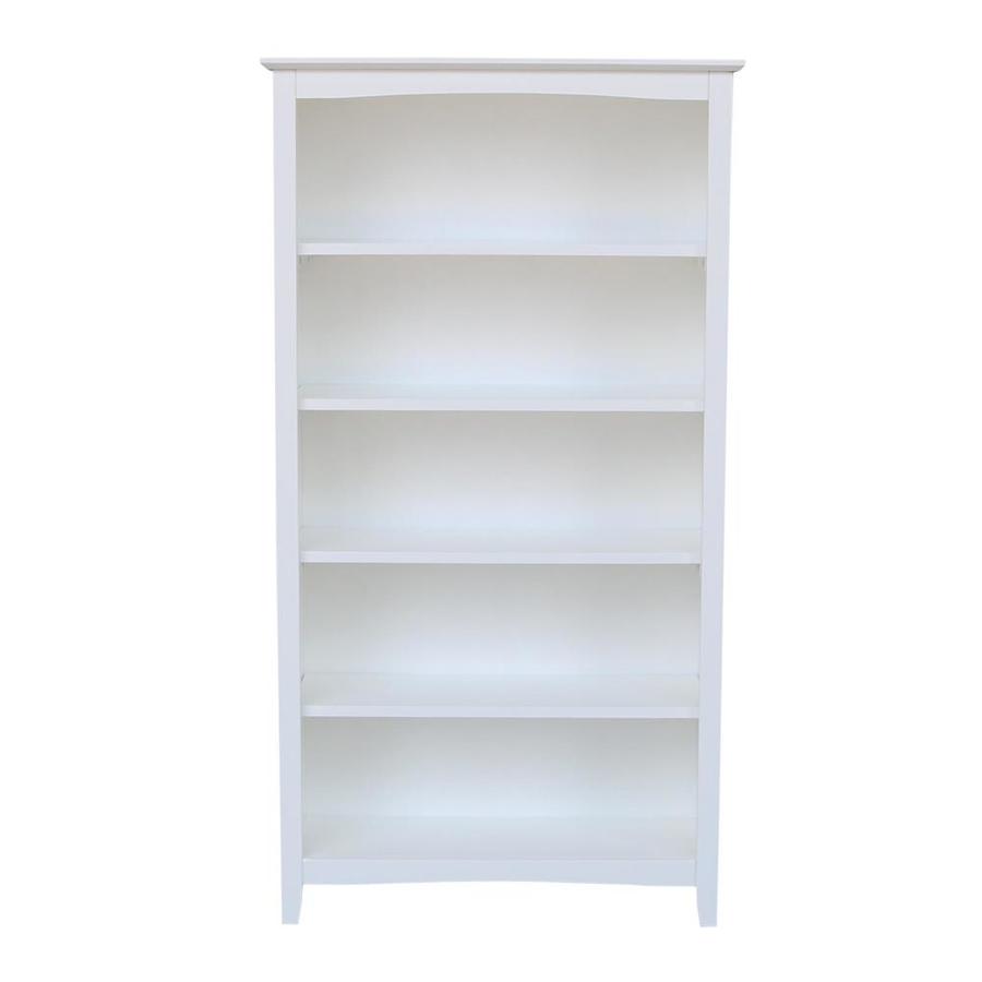 International Concepts White Wood 5Shelf Bookcase in the Bookcases