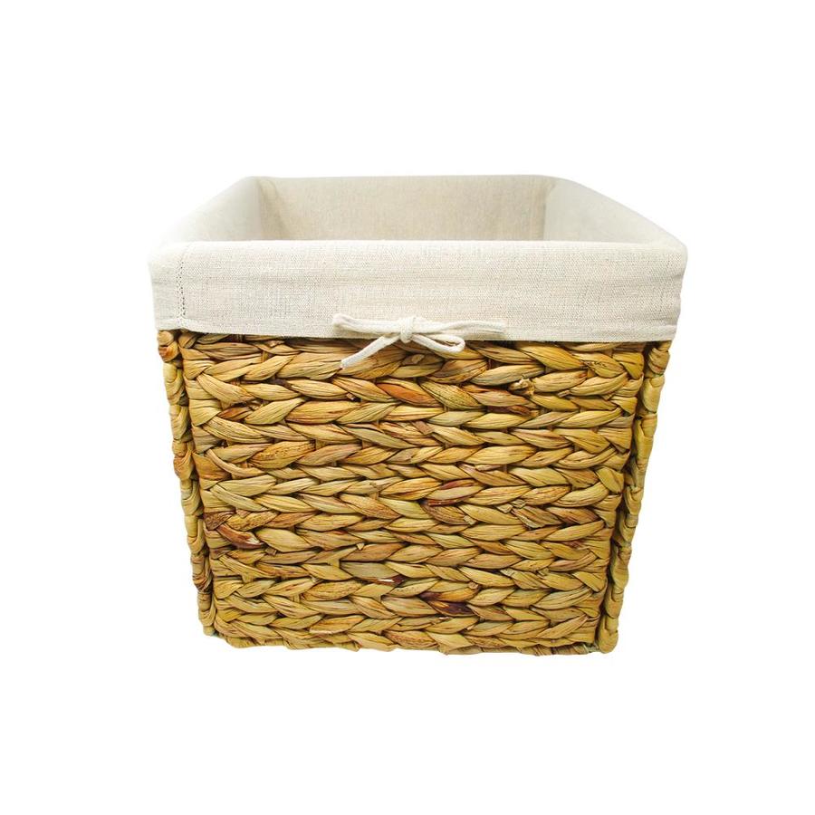 fabric lined storage baskets