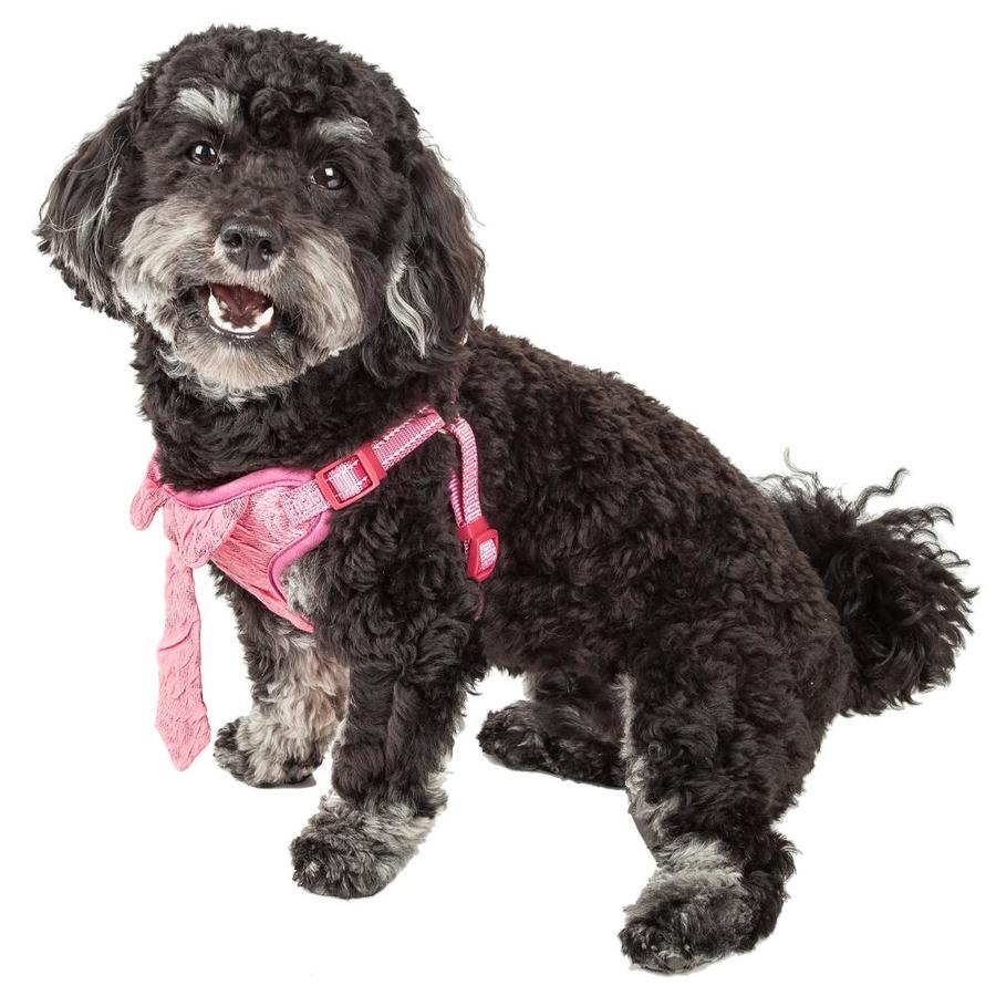pink dog harness medium